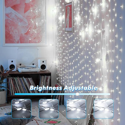 Lakumu 132FT(66 * 2) Fairy Lights Battery Operated String Lights, Twinkle Lights with Remote &Timer, Cool White LED Fairy Lights for Bedroom Waterproof Outdoor Camping Wedding Christmas Decorations