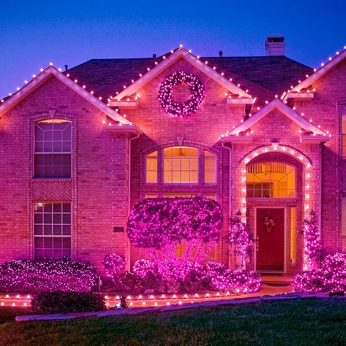 8-Pack Christmas String Lights, 16ft 50 LED Waterproof Twinkle Lights