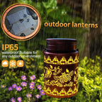 2-Pack Bee Solar Yard Lanterns, Elegant Waterproof LED