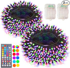 Christmas Yard String Lights 2-Pack, 6ft 200 LED Waterproof