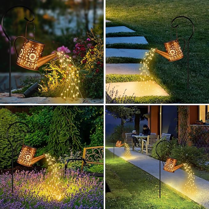 Bee Solar Patio Lanterns, Rustic Waterproof LED