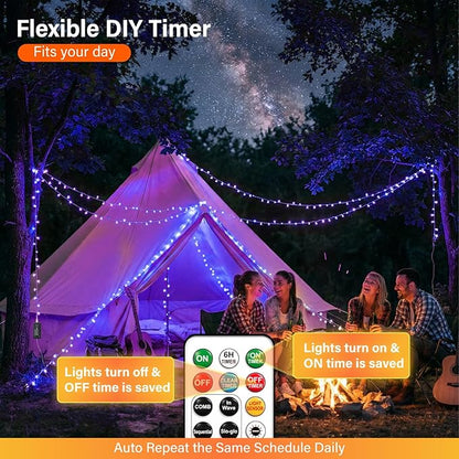 Christmas Fairy Lights, 66ft 200 LED Battery Twinkle Lights