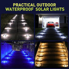 Solar Fence Lights 12-Pack, Waterproof LED
