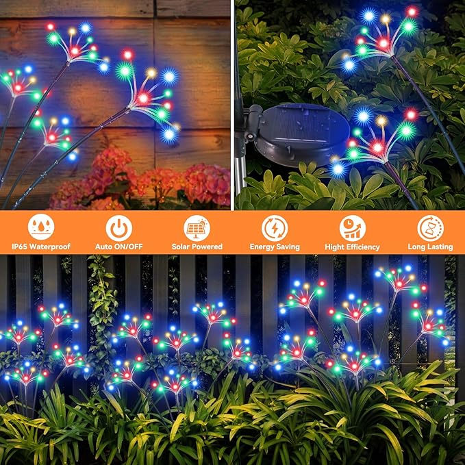 Solar Driveway Path Lights 2-Pack, Waterproof