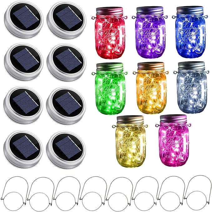 8-Pack Patio String Lights, Weatherproof LED