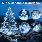 10-Pack 10ft Christmas LED String Lights, Waterproof Timer Lights