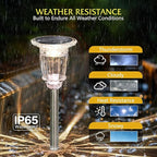 White Solar Pathway Lights 2-Pack, Driveway LED