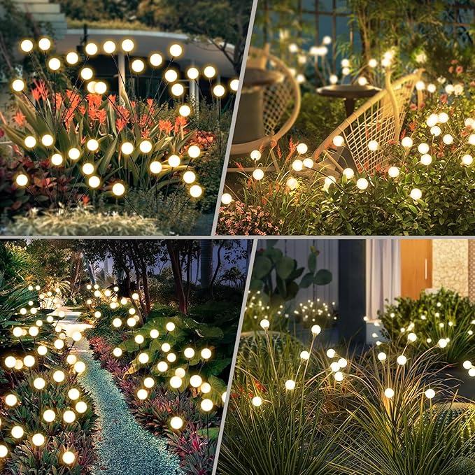 2-Pack Solar Ground Disk Lights, Waterproof LED