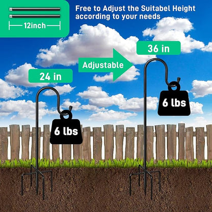 Heavy-Duty Shepherd's Hooks 2-Pack, 36" Garden