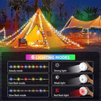 8ft Multicolor Outdoor Edison String Lights, Weatherproof