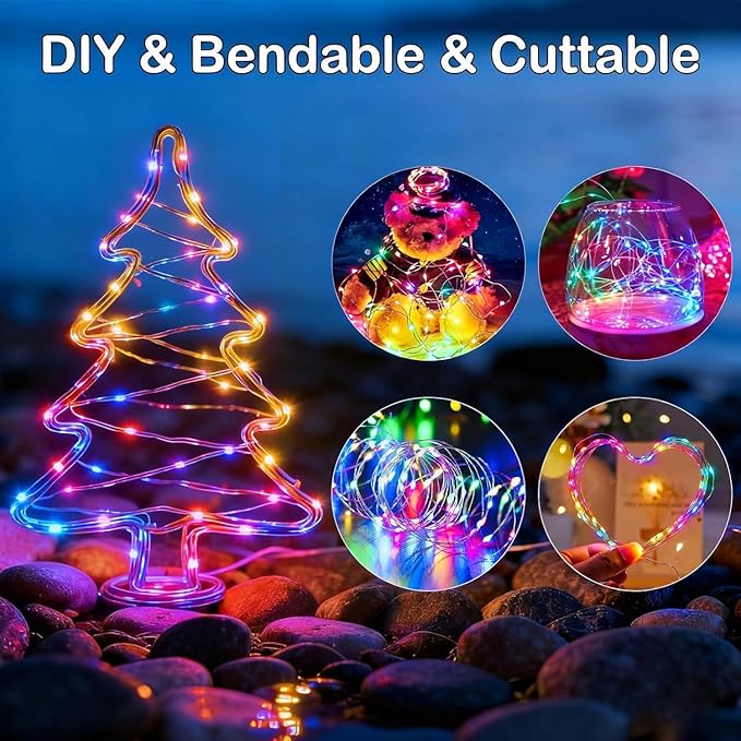 12-Pack 10ft LED Patio String Lights, Waterproof Outdoor