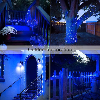 2-Pack 132ft Christmas LED String Lights, Waterproof Timer Lights
