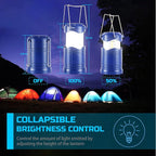 4-Pack Backyard Solar Lanterns, Waterproof LED Porch Lights