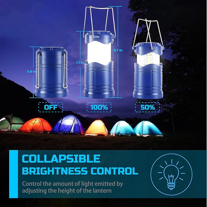 4-Pack Backyard Solar Lanterns, Waterproof LED Porch Lights