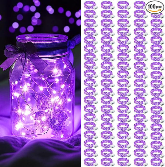 100-Pack 20 LED Christmas Twinkle Lights, Waterproof for Yard