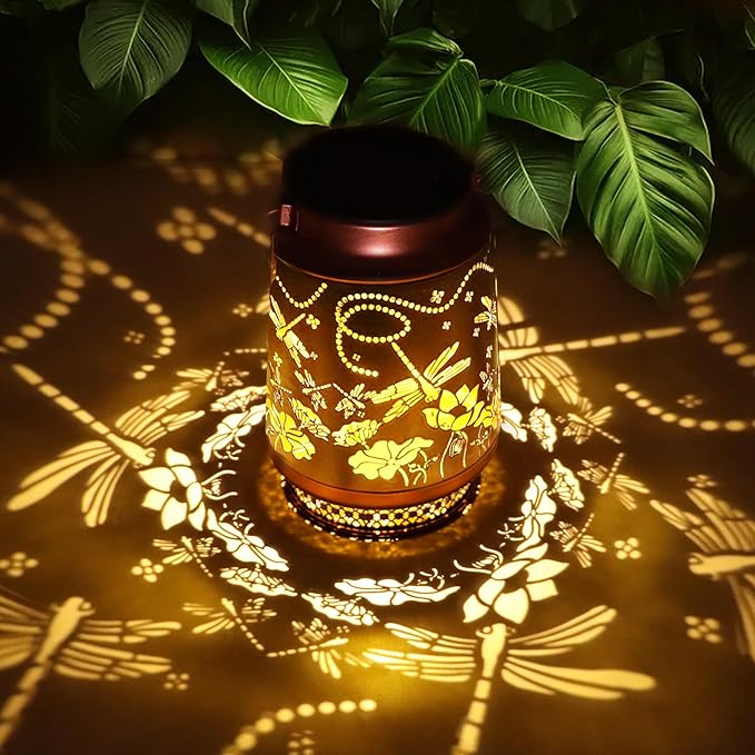 Solar Dragonfly Lanterns, Outdoor Hanging LED Decor