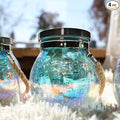 Solar Crackle Lanterns 4-Pack, Yard Hanging LED Decor