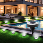 8-Pack White Solar Path Lights, Outdoor Yard LED