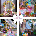 66ft Multicolor Outdoor Edison String Lights, Weatherproof