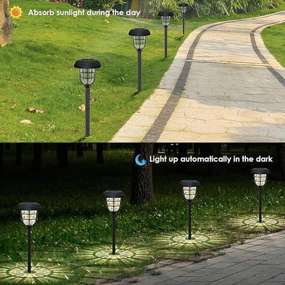 pearlstar Large Solar Pathway Lights Outdoor Waterproof 8 Pack Super Bright Solar Landscape Path Lights for Garden Lawn Walkway Driveway
