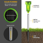 8-Pack Green Solar Path Lights, Outdoor Driveway LED