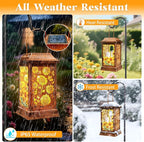 Sunflower Solar Hanging Lanterns, Classic Porch Decor