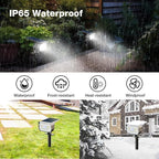 Solar Motion Sensor Landscape Spotlights 6-Pack, LED