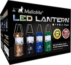 4-Pack Multi-Function Rechargeable Camping Lantern