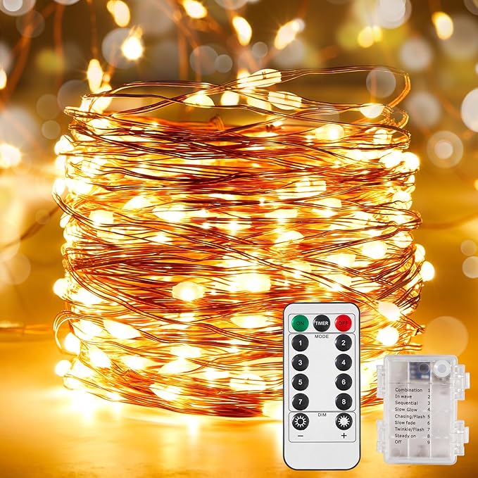 2-Pack Christmas Twinkle Lights, 6ft Waterproof for Backyard