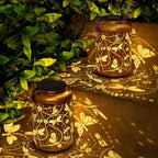 Dragonfly Solar Hanging Lanterns 2-Pack, Elegant Patio Decor
