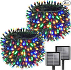 Christmas Fairy Lights 2-Pack, 66ft 200 LED Battery Twinkle Lights