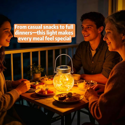 Cooo 6 Pack Crackle Glass Solar Lantern with 30 LED Firefly Lights– Waterproof Outdoor Hanging Lamp 215% Larger Solar Panel, Anti-Rust Lids Decorative Lighting for Garden Patio Christmas Decorations