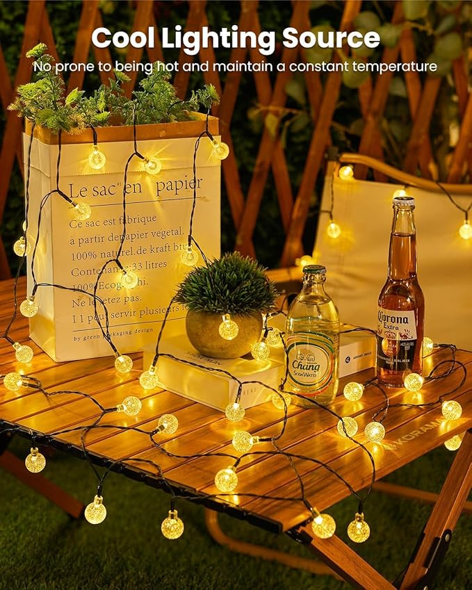 Warm White Yard String Lights, 36ft Weatherproof LED