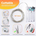 Christmas Yard String Lights 4-Pack, 16ft 50 LED Waterproof