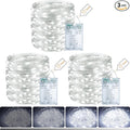 3-Pack 33ft Christmas LED String Lights, Waterproof Timer Lights