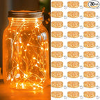 Christmas Patio String Lights 30-Pack, 7ft 20 LED Waterproof
