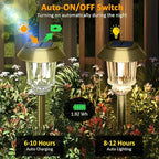 6-Pack Solar Pathway Lights, Waterproof LED Driveway Lights