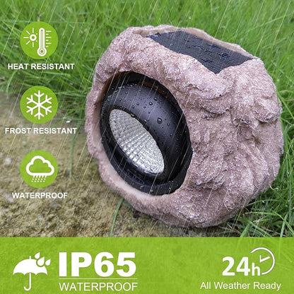 4 Pack Solar Garden Lights Outdoor Super Bright Solar Rock Spot ligths Outdoor Led Landscape Lighting for Pathway Lawn Patio Porch Yard Walkway