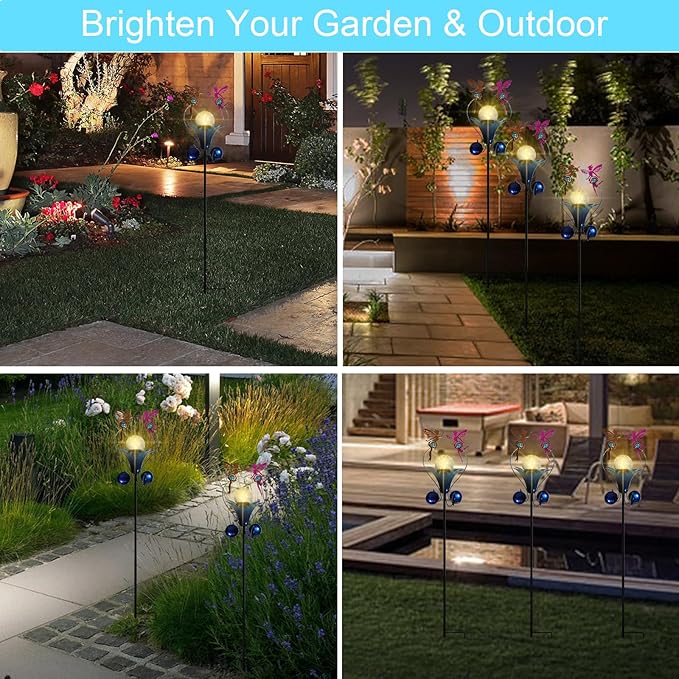 Solar Pathway Lights, Waterproof LED Driveway Lights