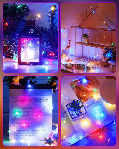 Christmas Fairy Lights 4-Pack, 60 LED Battery Twinkle Lights