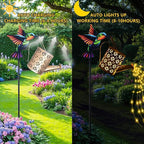 Solar Hummingbird Garden Statue Light, Outdoor Decor