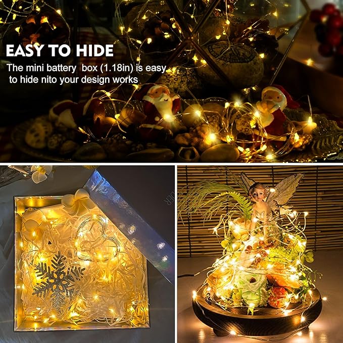 Christmas Patio String Lights 100-Pack, 20 LED Waterproof