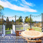 2-Pack Metal String Light Poles, 5ft Party Stands