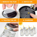 6-Pack Outdoor String Lights, Warm White Waterproof LED