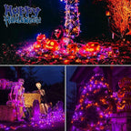 Halloween Backyard String Lights 2-Pack, 66ft 200 LED Waterproof