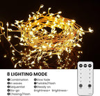 Christmas Backyard String Lights, 4ft 200 LED Waterproof