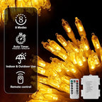 Battery Christmas Lights, 33ft Warm White Timer