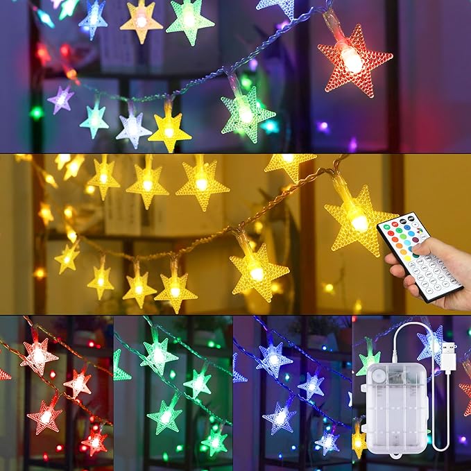 Christmas Yard String Lights, 33ft 60 LED Waterproof