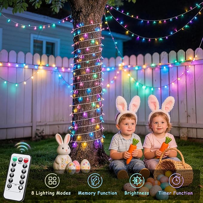 Outdoor String Lights, 33ft Waterproof LED