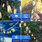 Christmas Yard String Lights, 60ft Waterproof